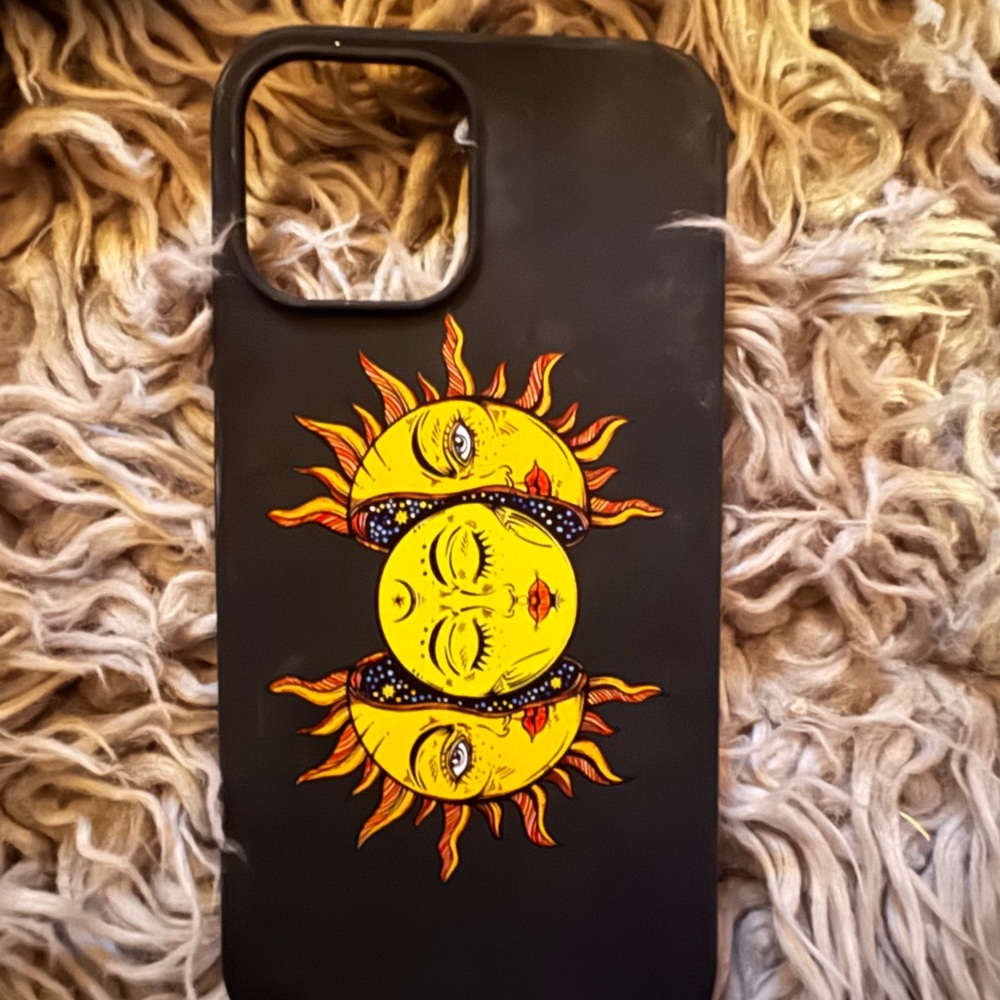 Black Sun and Moon Phone Case Iphone 12 pro max
